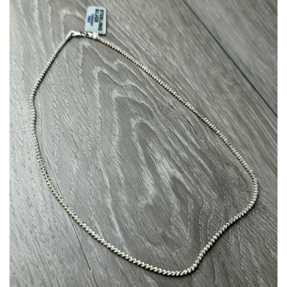 Sterling Silver Twist Chain Necklace - Silver